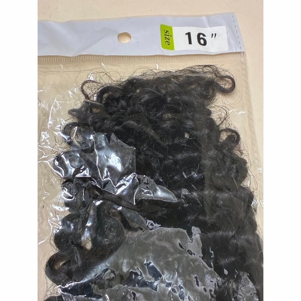 16” Curly Black Hair Bran New - Thumbnail 3