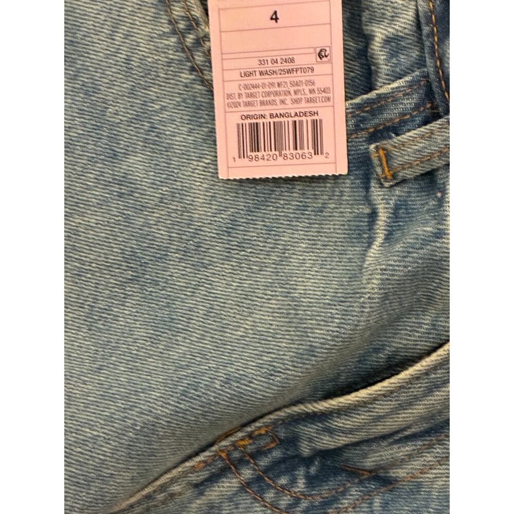 Wild Fable Women’s Mid Rise Straight Retro De Tiro Medio Size 4 Light Blue - Thumbnail 3
