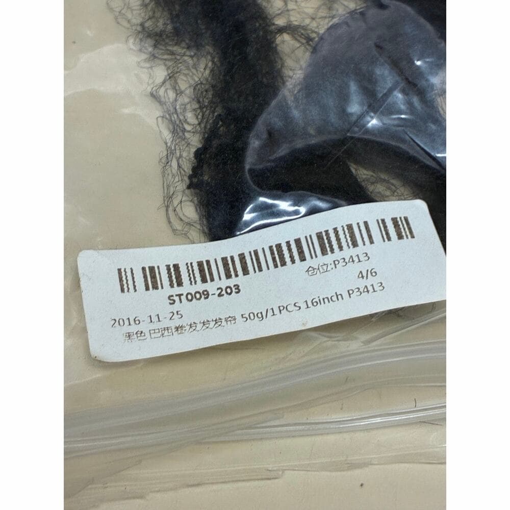 16” Real Hair Black Brand New - Thumbnail 3