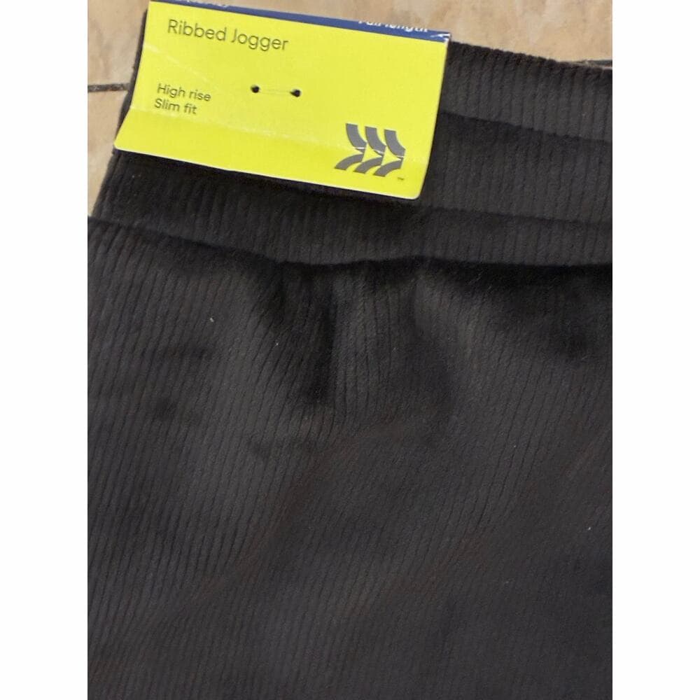 All In Motion Boys Ribbed Jogger High Rise Slim Fit Black Size L 10/12 - Thumbnail 3