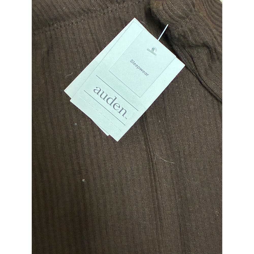 Auden Women’s Brown Cozy Ribbed Wide Leg Pant Sleepwear Size XXL - Thumbnail 3
