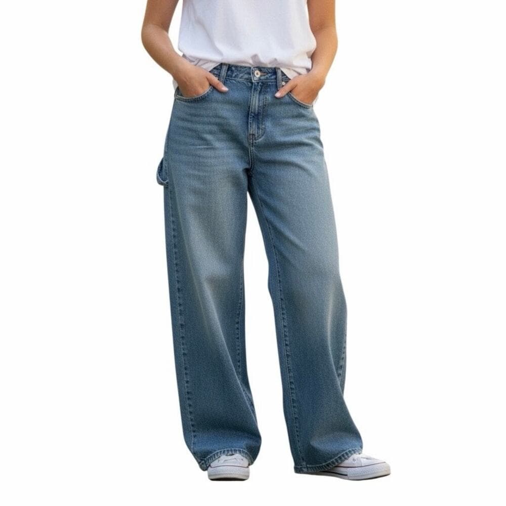Wild Fable Women’s Low-Rise Baggy Jeans Size 4/R Light Blue 4/31” Inseam - Thumbnail 5