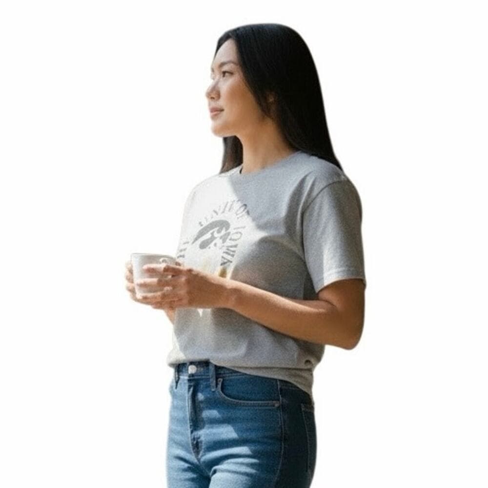 The University Of Iowa Hawkeyes Gray Women’s T-shirt Size 2XL