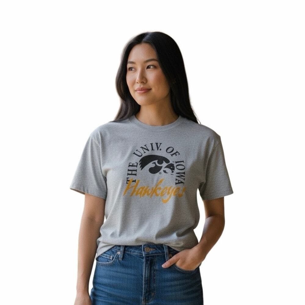 The University Of Iowa Hawkeyes Gray Women’s T-shirt Size 2XL - Thumbnail 7