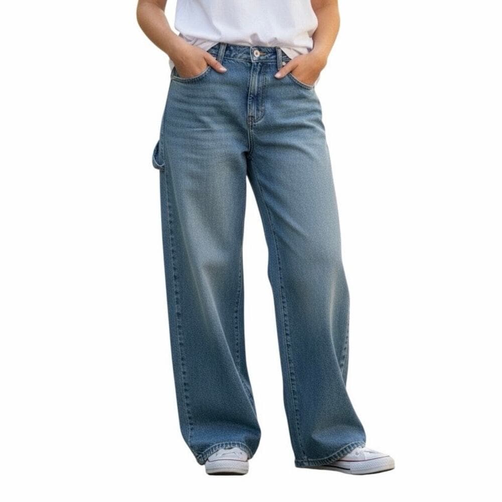 Wild Fable Women’s Low-Rise Baggy Jeans Size 4/R Light Blue 6/31” Inseam - Thumbnail 5