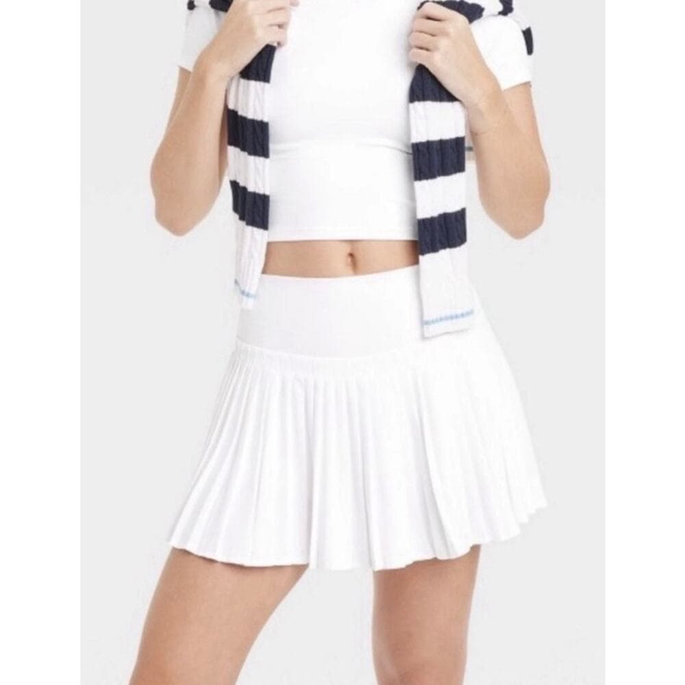 All In Motion White Pleated Skort Mini Skirt Tennis Pickleball X-Large - Thumbnail 2