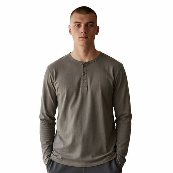 Good Fellow & co Men’s Long Sleeve With 3 Buttons Size Small - Thumbnail 6