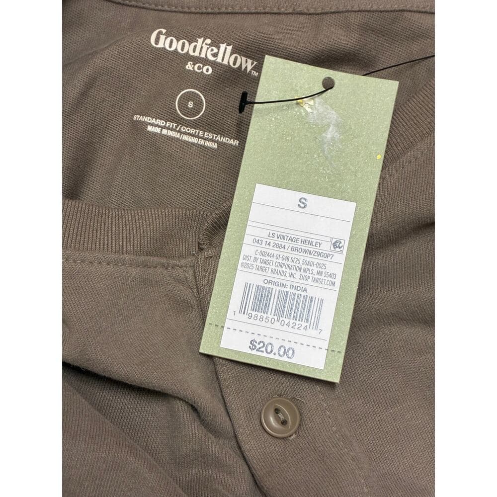 Good Fellow & co Men’s Long Sleeve With 3 Buttons Size Small - Thumbnail 2
