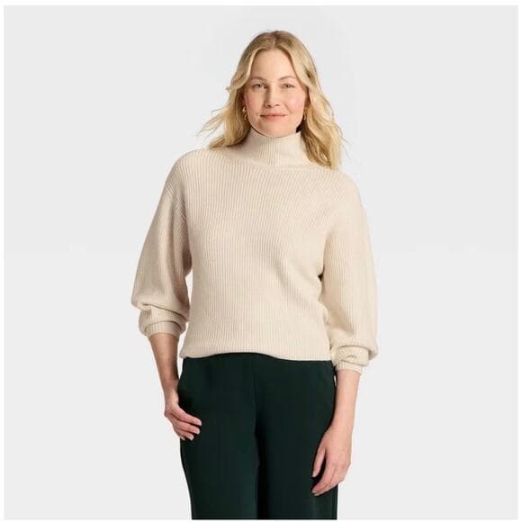 Women's Funnel Pullover turtleneck Sweater - A New Day Size XXL - Thumbnail 6