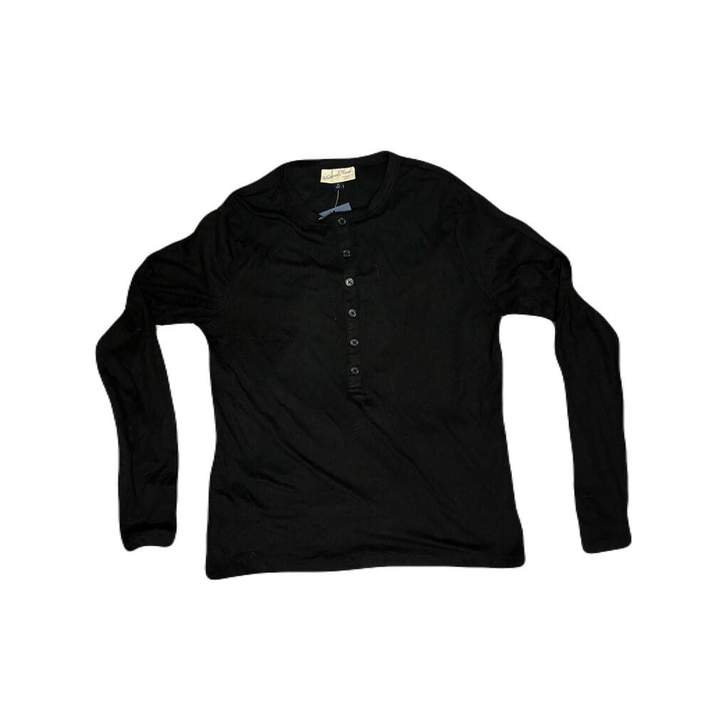 Universal Thread Shirt Womens Black Long Sleeve Henley Stretch Top XL