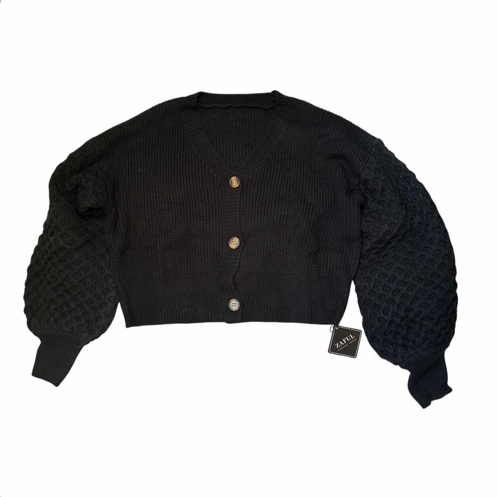 Zaful Sweaters for Women Fall Fashion 2023 Black Casual Drop Size Large - Thumbnail 5