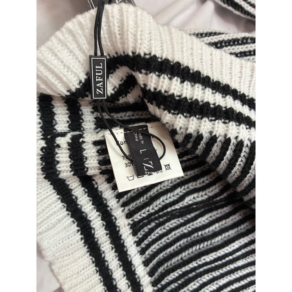 Zaful Women’s Crop Top Cardigan Black Size Large - Thumbnail 3