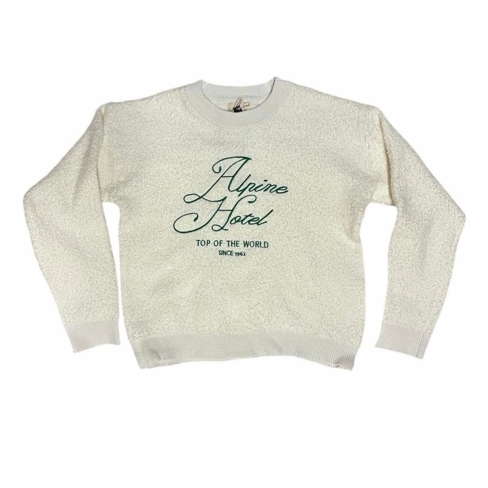 Universal thread Long Sleeve Cozy Alpine Hotel Crewneck Pullover Sweater White - Thumbnail 3