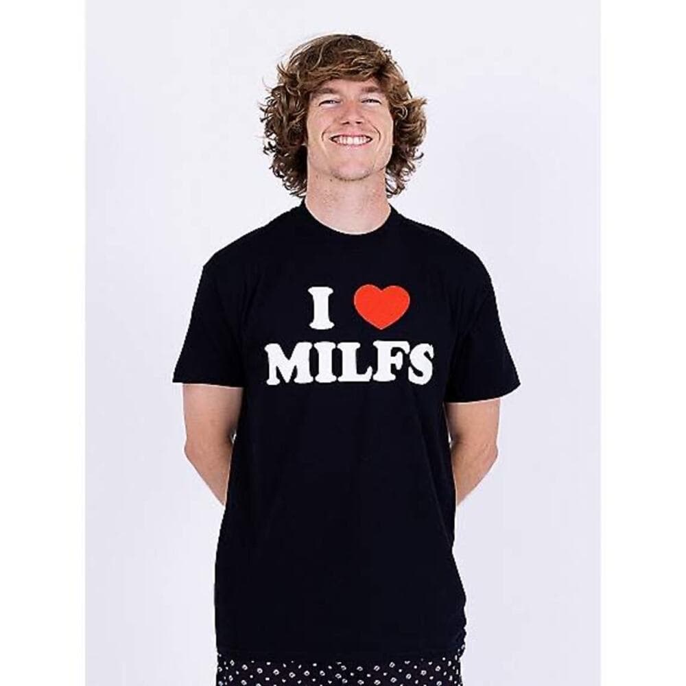 I Heart MILFs Men’s T Shirt Size Small, Black - Thumbnail 6