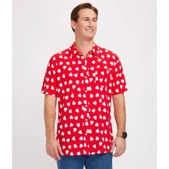Tipsyelves Men’s Heartbeat Button Down Shirt Size Large - Thumbnail 7