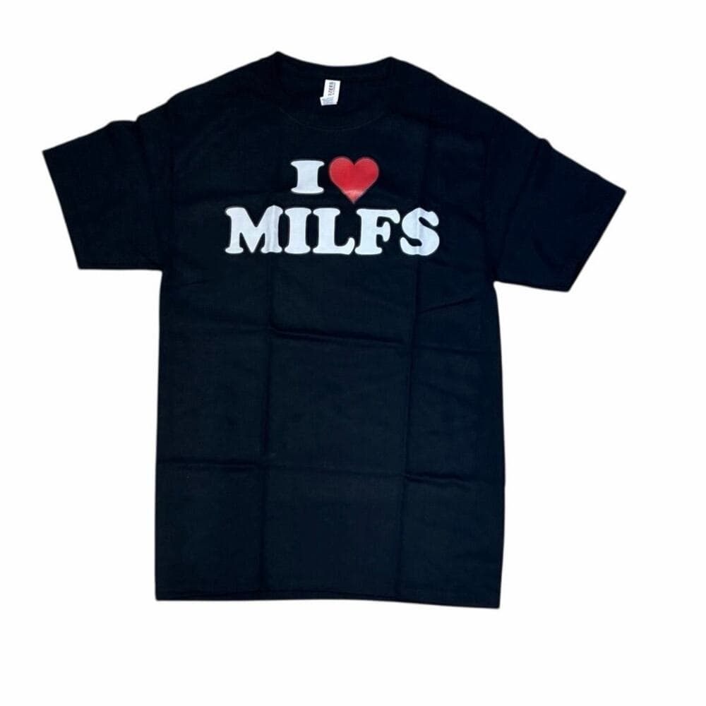 I Heart MILFs Men’s T Shirt Size Small, Black - Thumbnail 2