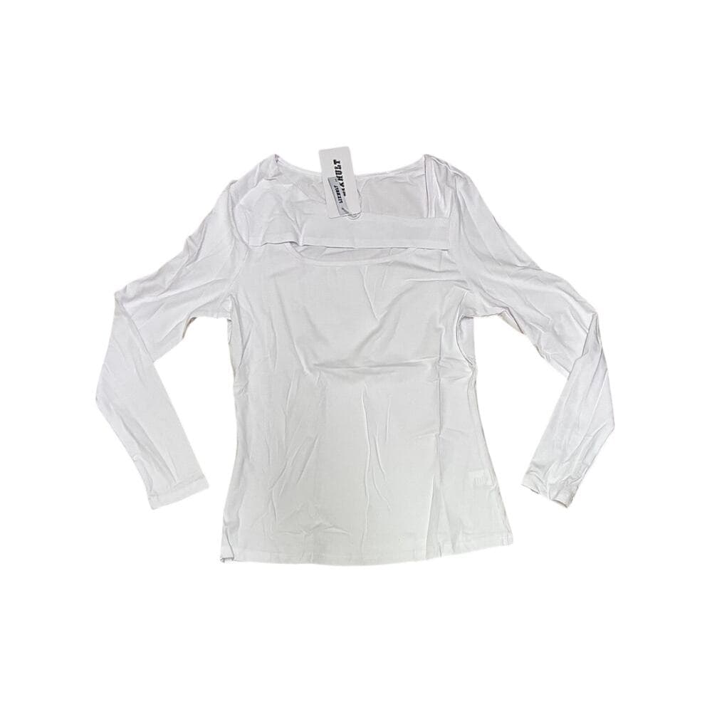 Long Sleeve Shirts Women Ribbed 1 Piece Cutout Tops Fashion Slim Fitted Clothes - Thumbnail 8