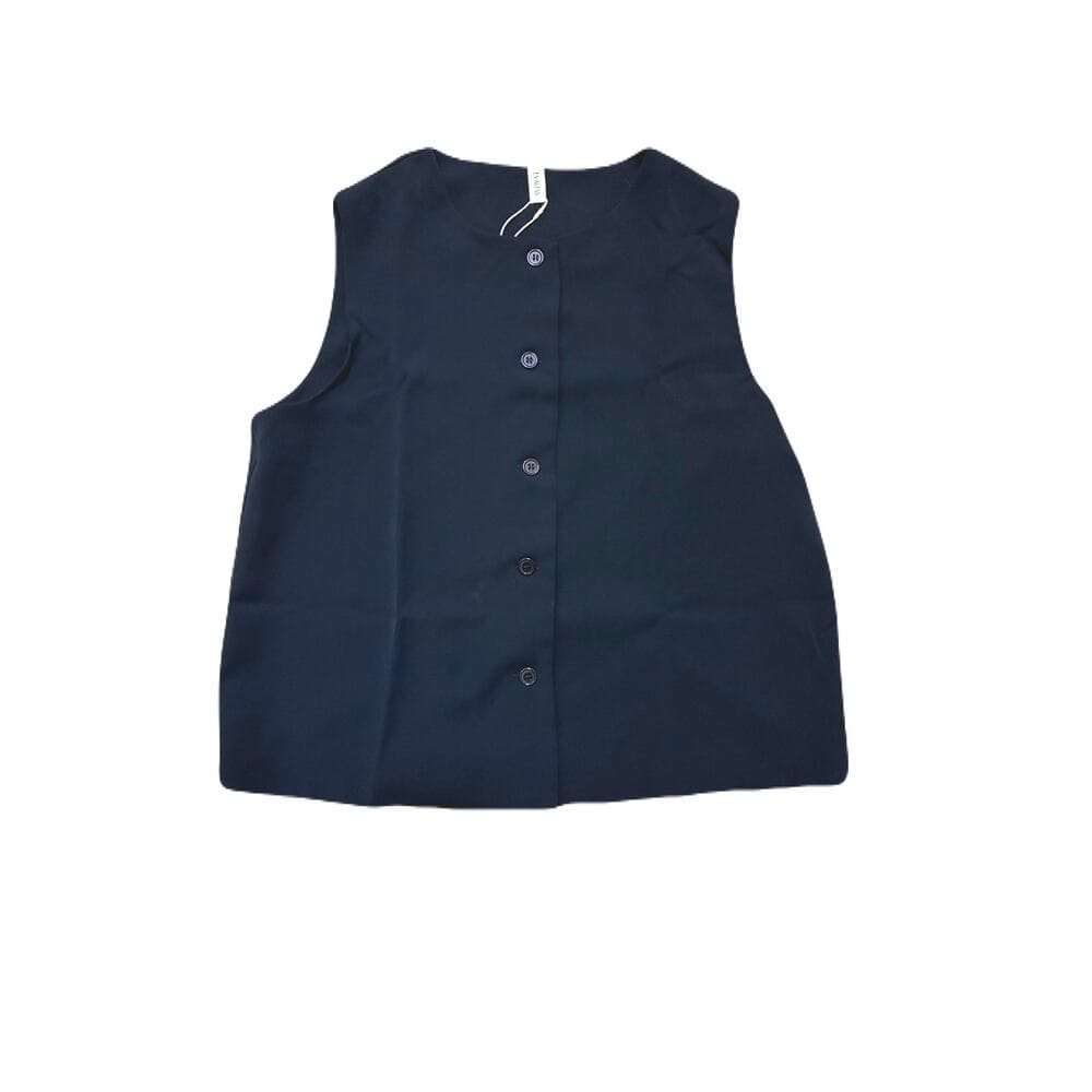 Evaless Women's Crewneck Cutaway Vest Navy Size medium - Thumbnail 2
