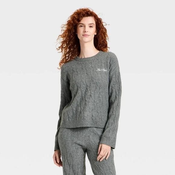 Women’s Cozy Alpine Knit Boucle Crewneck Pullover Sweater- universal Thread - Thumbnail 6