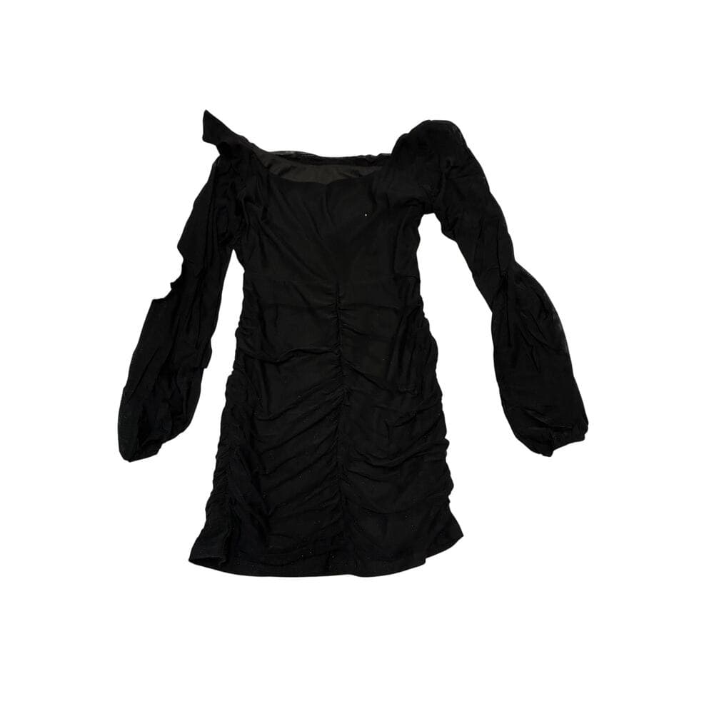 Gokatosau Women's Mesh Long Sleeve Square Neck Ruched Party Club Cocktail Dress - Thumbnail 6