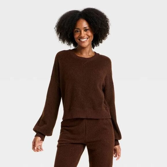 Auden Women’s Brown Cardigan Size Large - Thumbnail 5