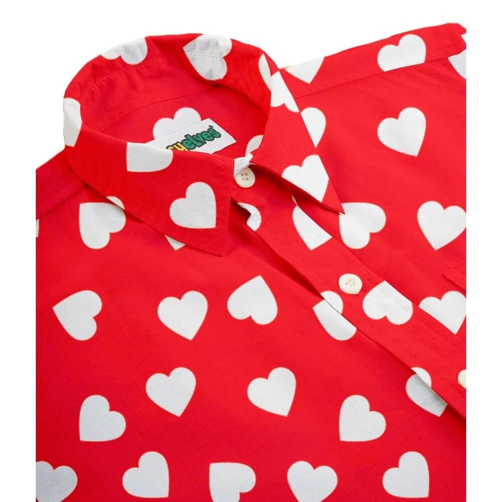 Tipsyelves Men’s Heartbeat Button Down Shirt Size Large - Thumbnail 3