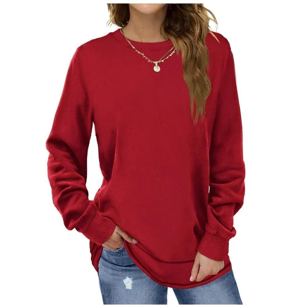 Fantaslook Sweatshirts for Women Crewneck Casual Long Sleeve Size 3XL - Thumbnail 8