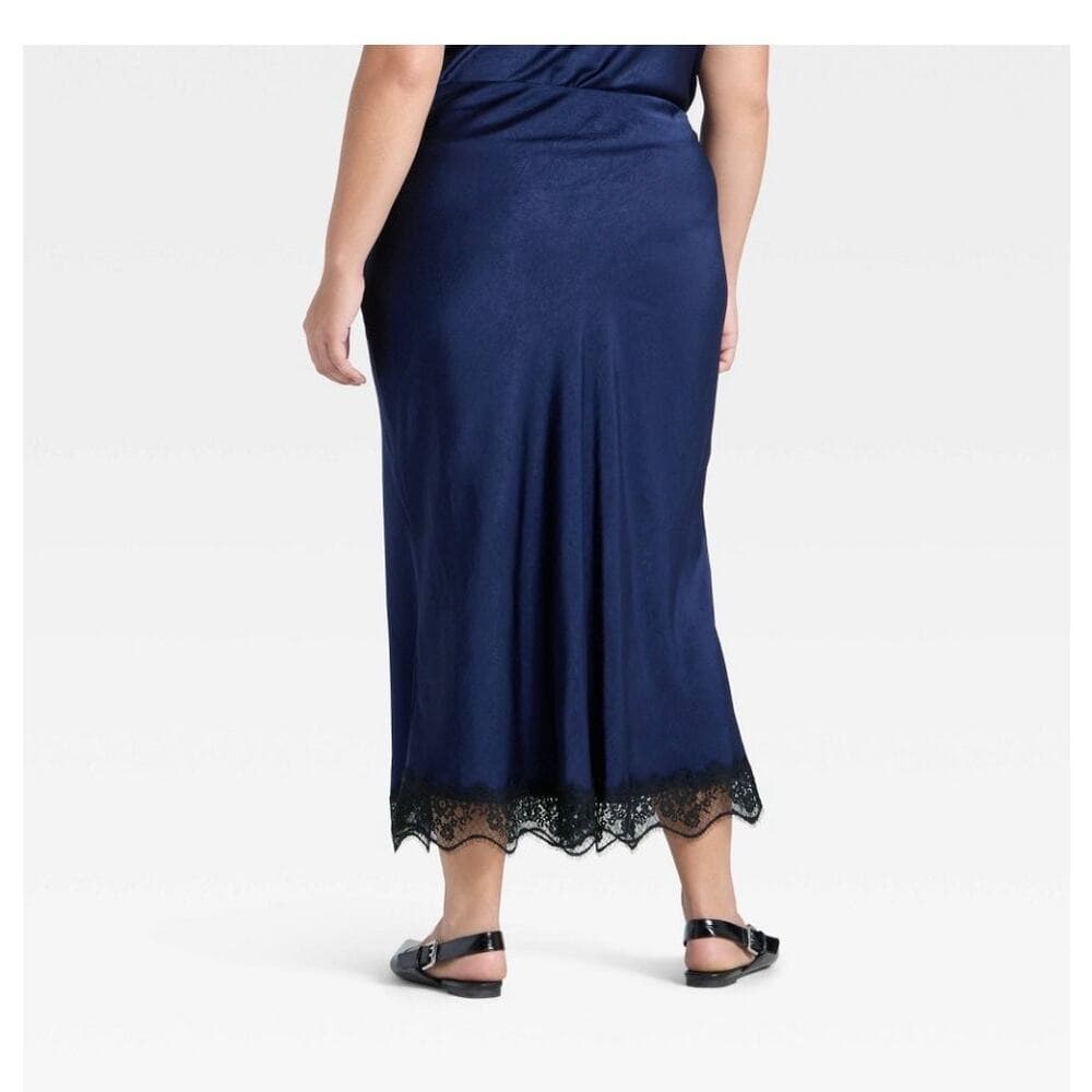 Women's Lace Trim Midi Skirt - A New Day Size XS - Thumbnail 2