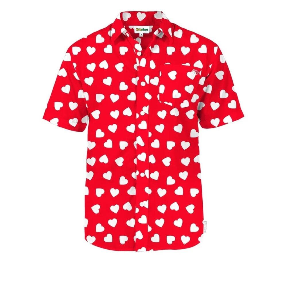 Tipsyelves Men’s Heartbeat Button Down Shirt Size Large - Thumbnail 2