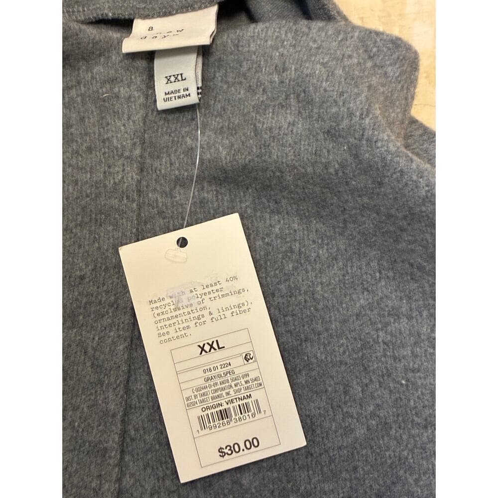 Women's Long Sleeve Brushed Mockneck Top - A New Day Gray XXL - Thumbnail 5