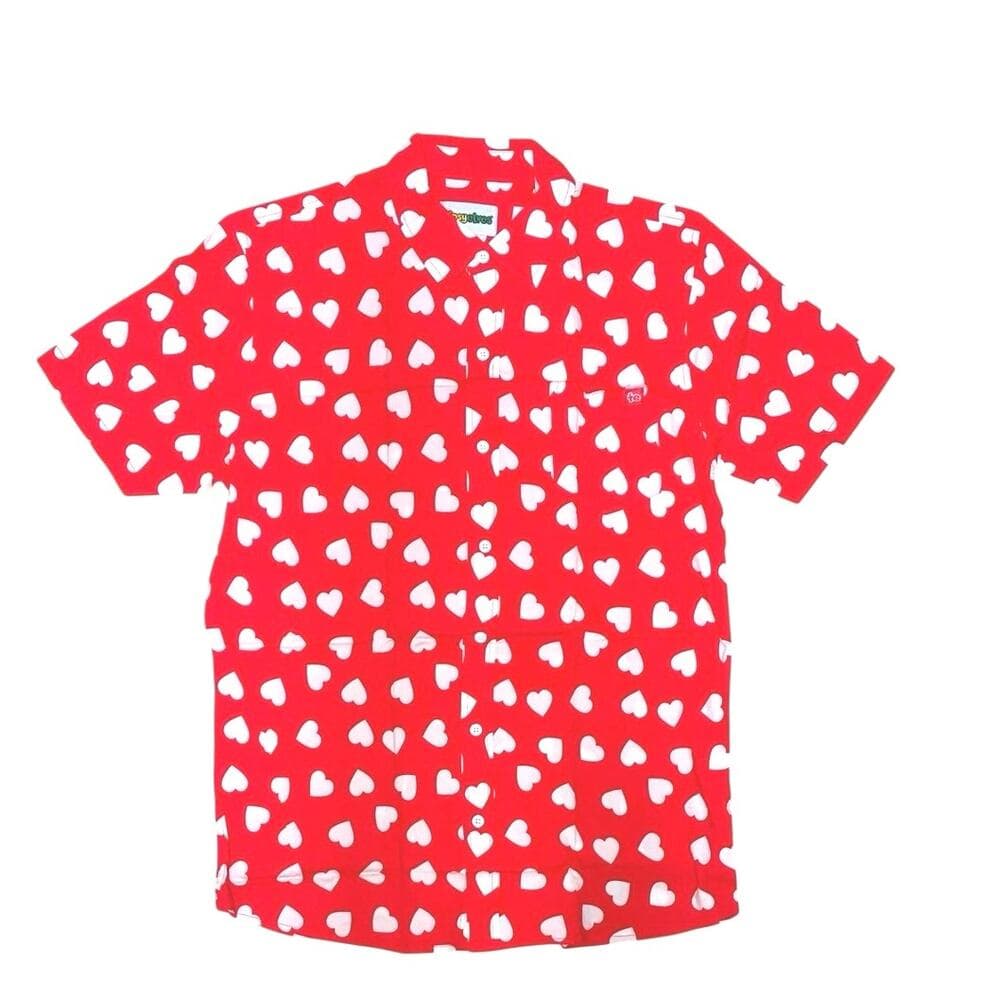 Tipsyelves Men’s Heartbeat Button Down Shirt Size Large - Thumbnail 4