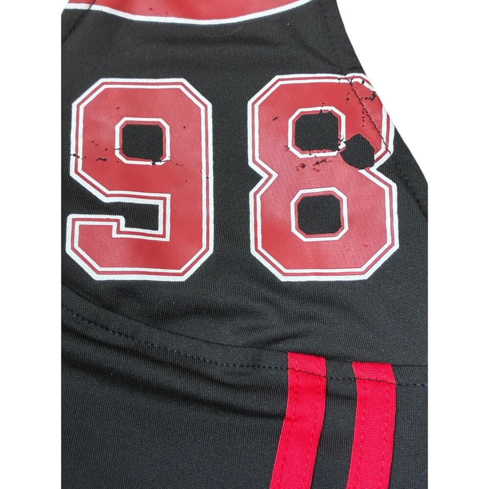 Women's Number Letter Graphic Jersey Halter Top Striped Sleeveless - Thumbnail 6