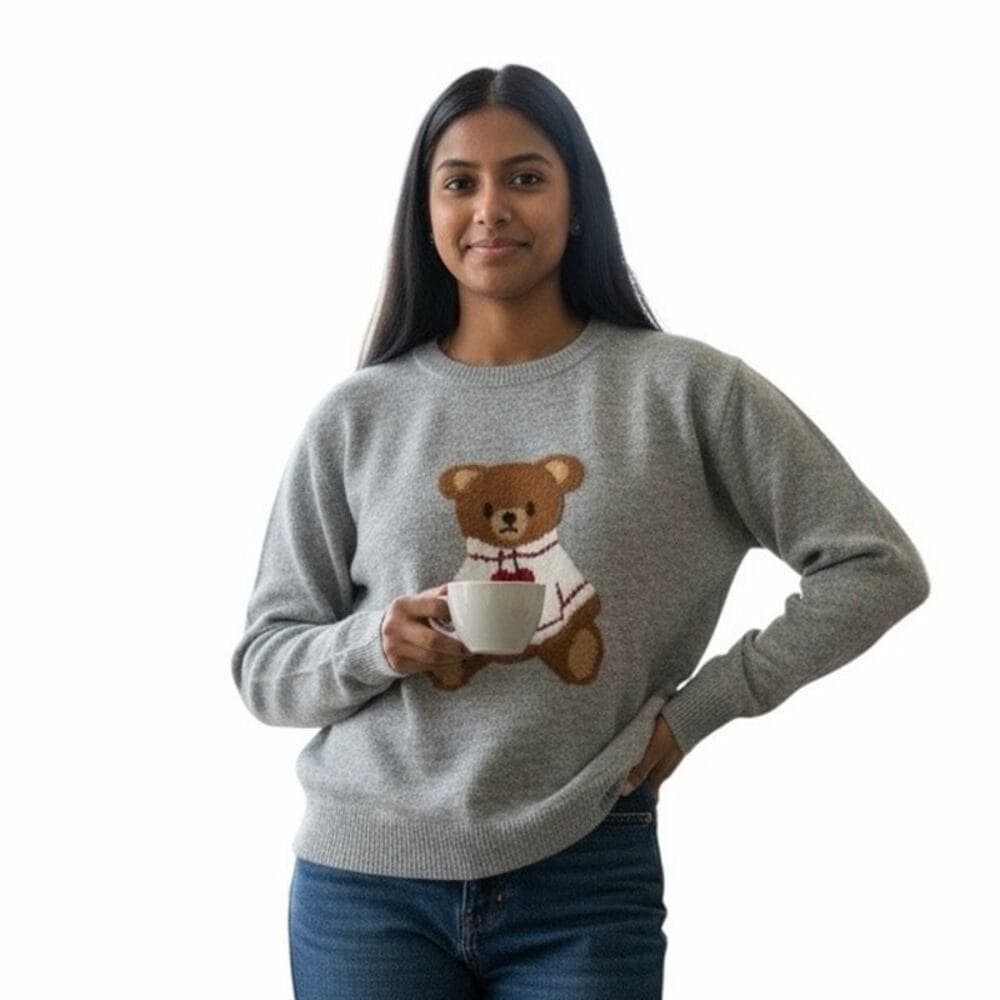 Art Class Girls Crewneck Gray Sweatshirt With Terry Bear On It 14/16 XL - Thumbnail 7