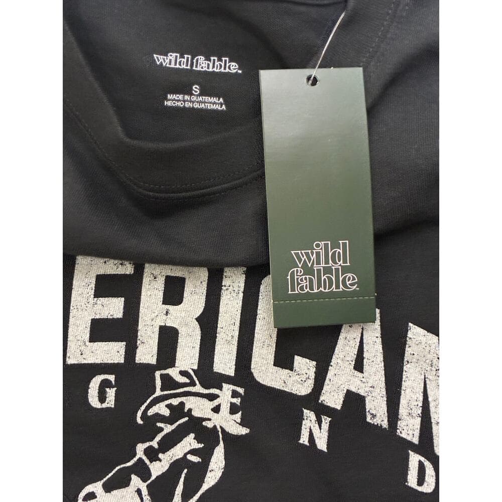 Women's Short Sleeve Crewneck Graphic T-Shirt - Wild Fable Hematite Letters - Thumbnail 6
