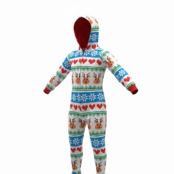 Christmas Pajamas 1 piece Size 4-5 Kids - Thumbnail 5