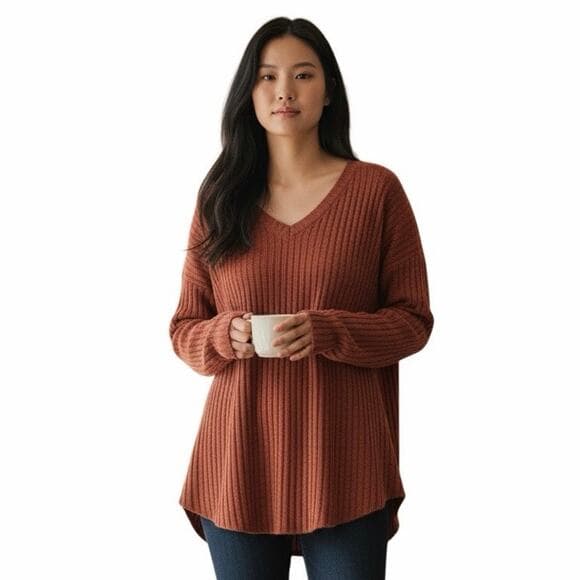 Automet Long Sleeve Burgundy Shirt Size Medium - Thumbnail 6