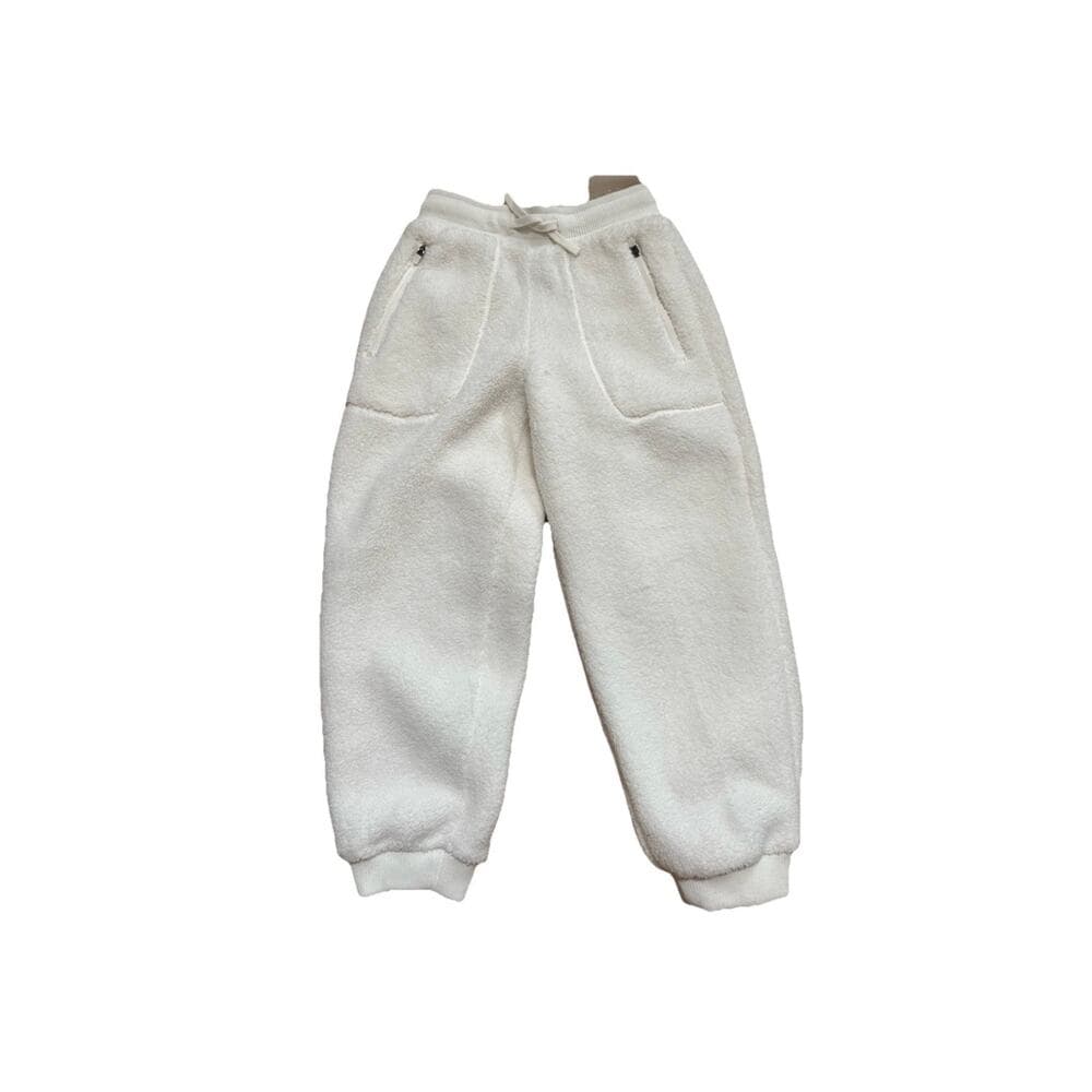 All in Motion Ivory Cream Faux Shearling Girls Jogger Pants 8 M