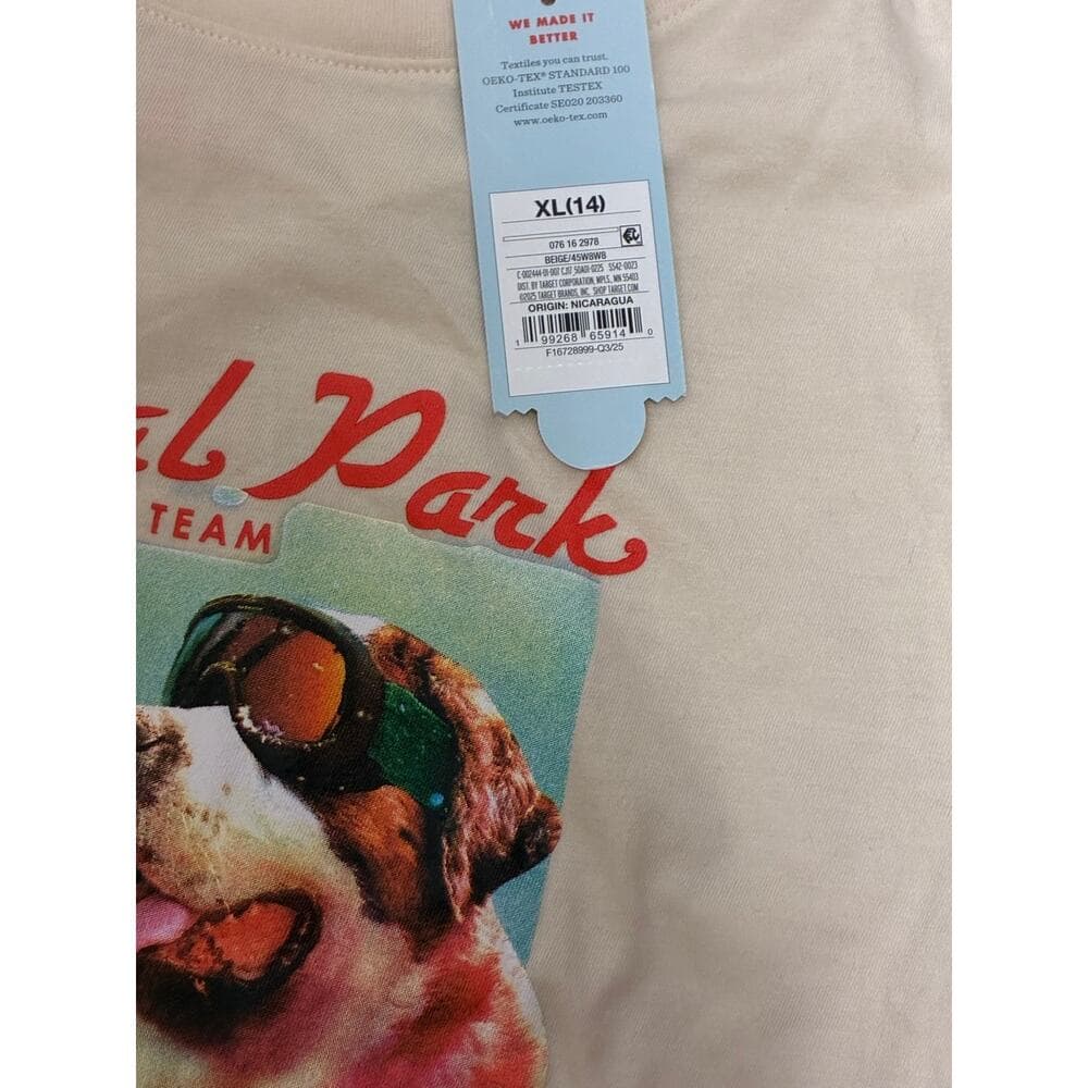 Boys' Long Sleeve 'National Park' Dog Graphic T-Shirt - Cat & Jack Cream XL 14 - Thumbnail 4