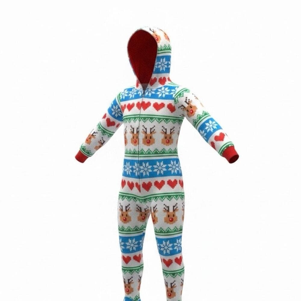 Christmas Pajamas 1 piece Size 4-5 Kids - Thumbnail 4
