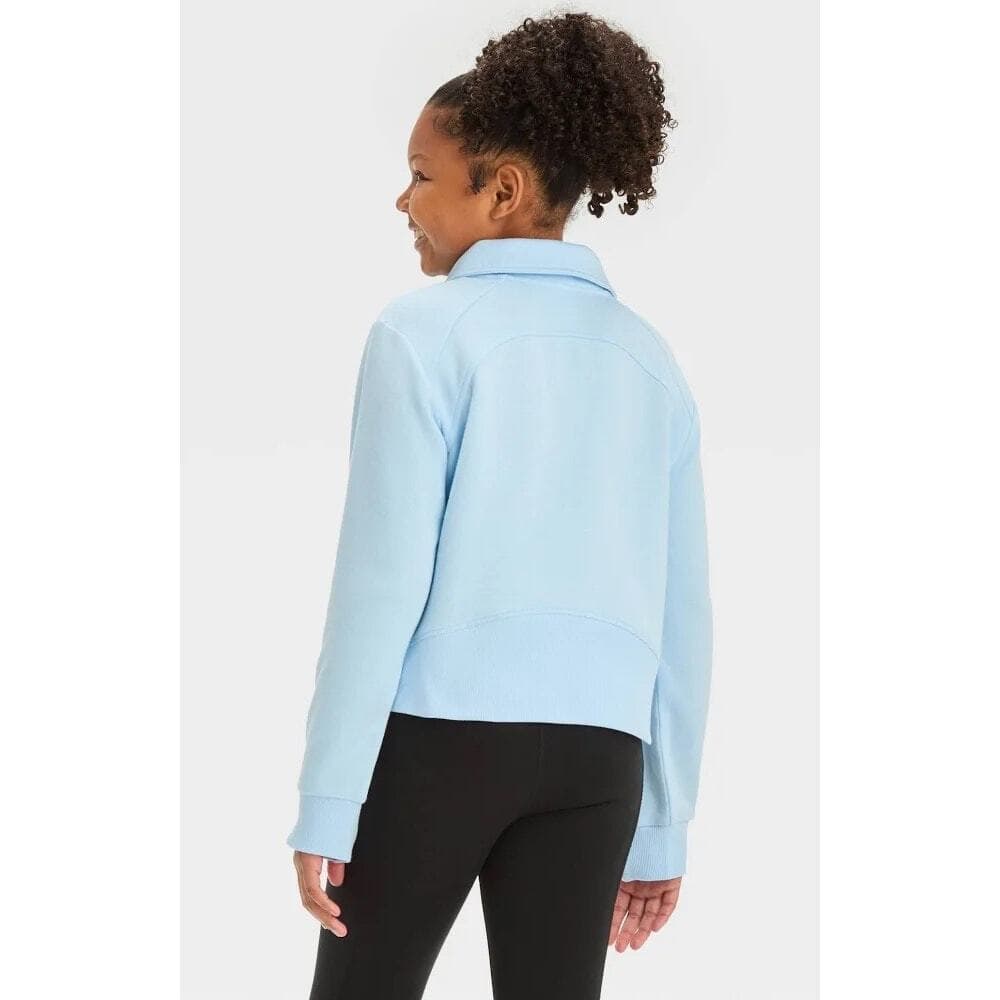 All in Motion Girls' 1/2 Zip Fleece Pullover Sweatshirt Size 10/12