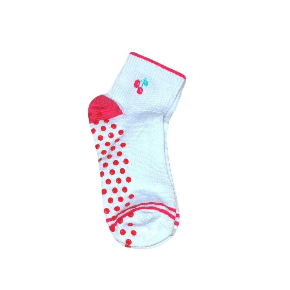 A Pair Of Cherry White And Red Socks Size 4-10 Lap Joy - Thumbnail 3