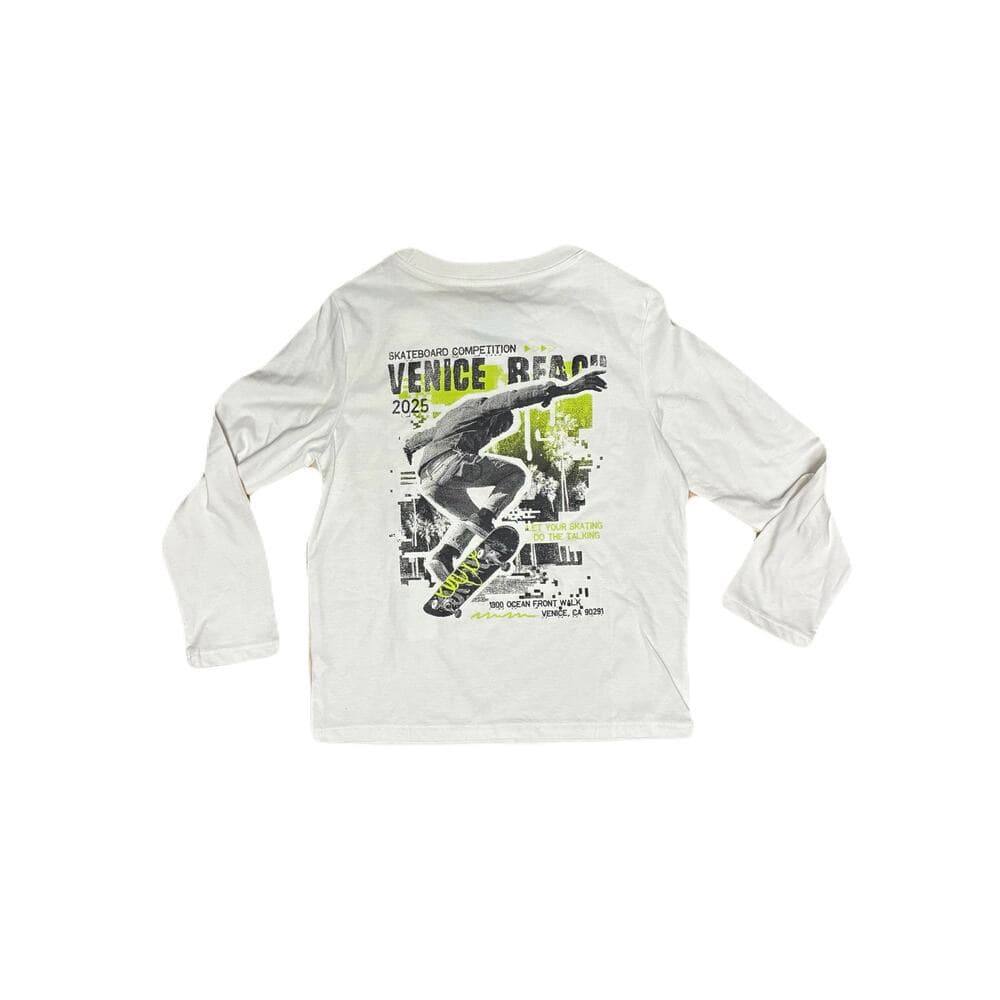 Cat & Jack Boys' Long Sleeve 'Venice Beach' Graphic T-Shirt, XS 4/5