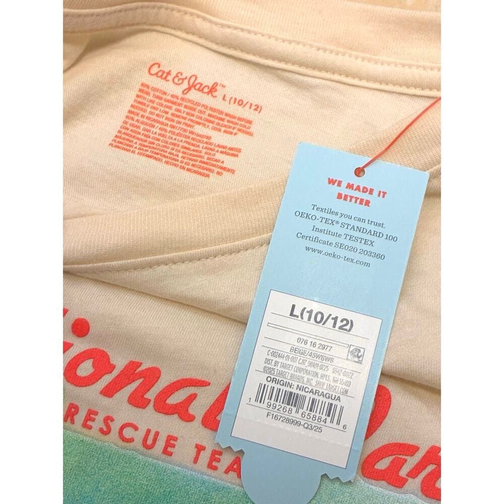 Boys' Long Sleeve 'National Park' Dog Graphic T-Shirt - Cat & Jack Cream L 10/12 - Thumbnail 4