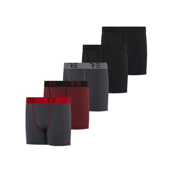 5 Pack: Youth Boys' Compression Shorts - Performance Boxer Briefs Athletic - Thumbnail 5