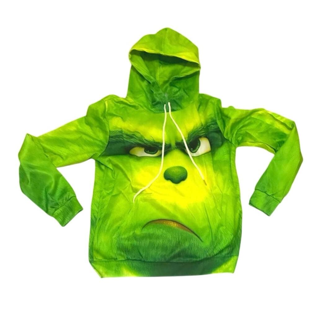 Grinch Hoodie - The Grinch Zip Up Hooded Sweatshirt Size Small - Thumbnail 2