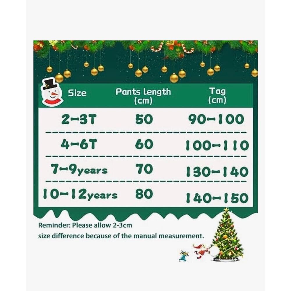 2Pc Christmas Pantyhose, Girls Printed Pattern Stocking Christmas Elements - Thumbnail 5