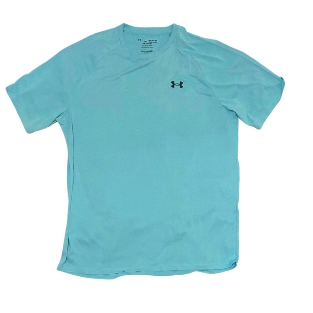 Under Armour Blue Tech Textured Short Sleeve Shirt - Thumbnail 3