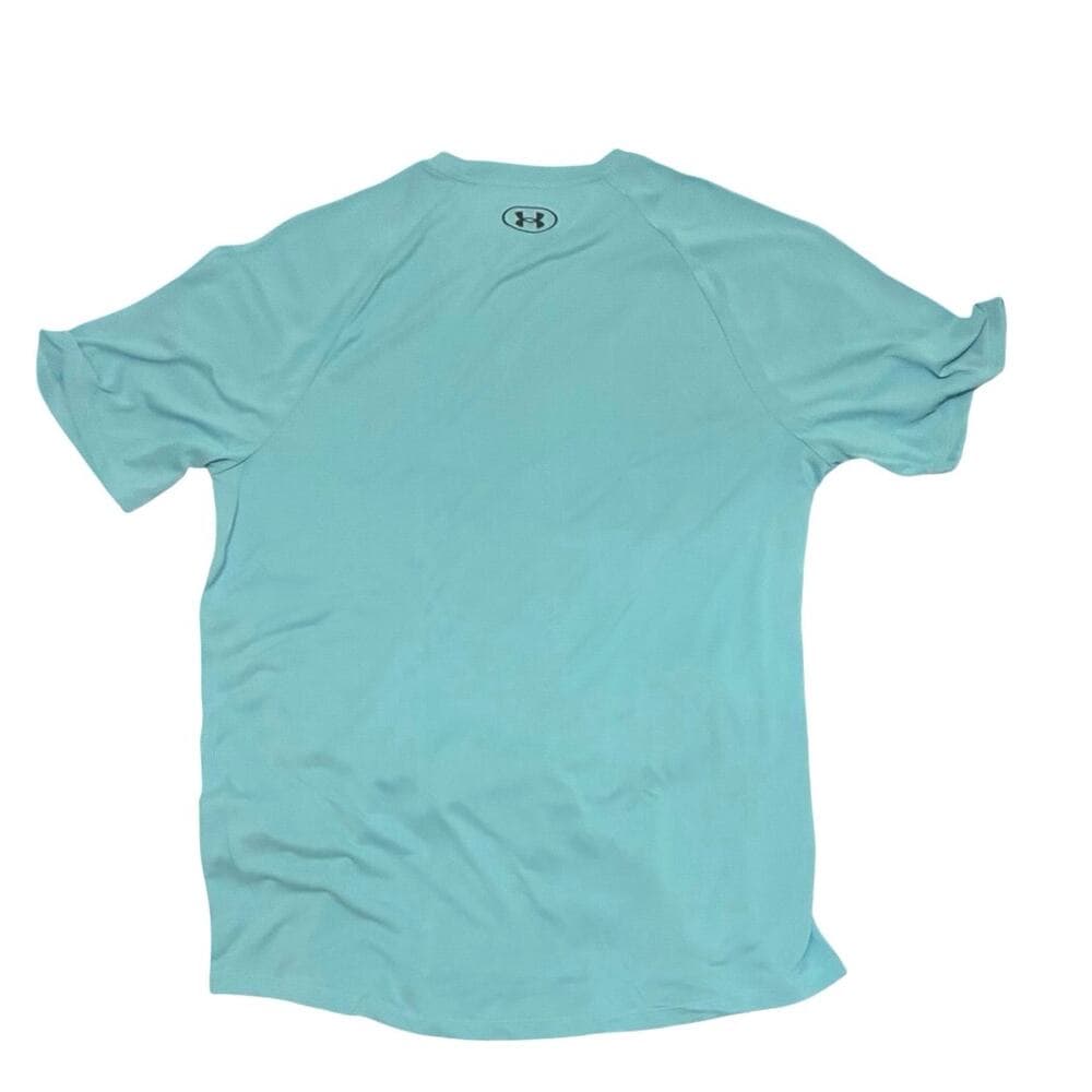 Under Armour Blue Tech Textured Short Sleeve Shirt - Thumbnail 4