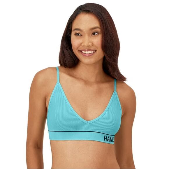 Hanes Originals Women's Rib Triangle Bra Size Large - Thumbnail 7