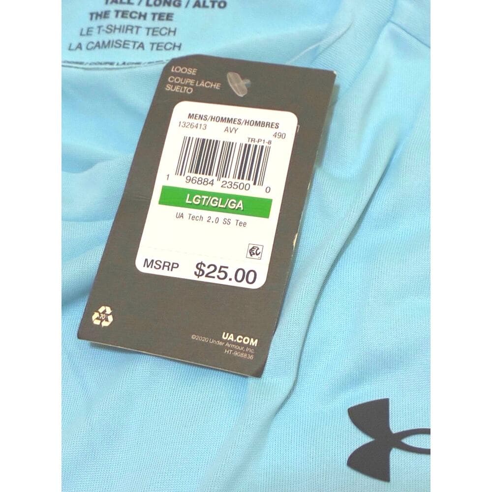 Under Armour Blue Tech Textured Short Sleeve Shirt - Thumbnail 5